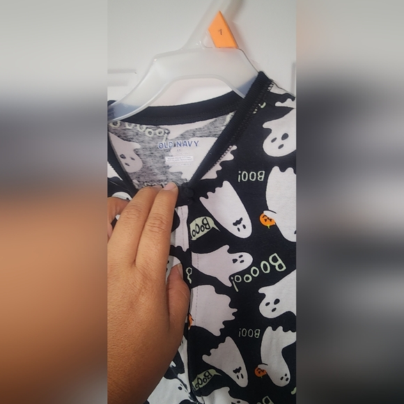 Lot of 2 Halloween 2t Romper Pajamas Ghost Pumpkins Pre-Owned Old NavMarie Nicol - Picture 6 of 7